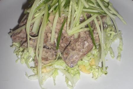 Фото к рецепту: Салат с куриной печени