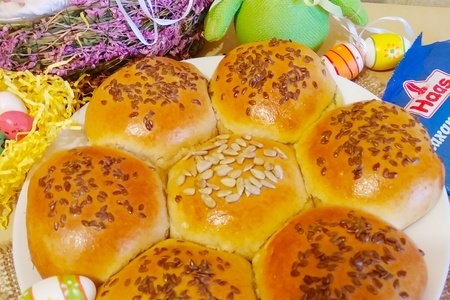 Фото к рецепту: Пирожкки с творогом и шпинатом #пасха