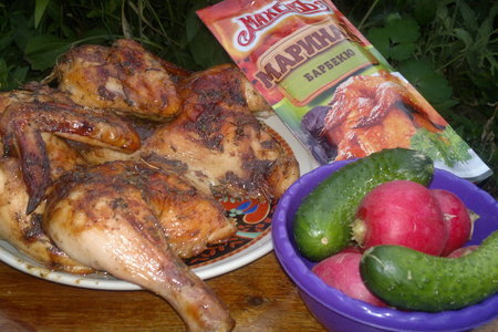 Цыплёнок в маринаде "барбекю" #махеевънаприроде
