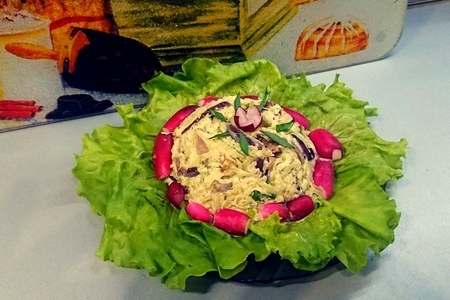 Фото к рецепту: Салат из редьки, рецепт из детства