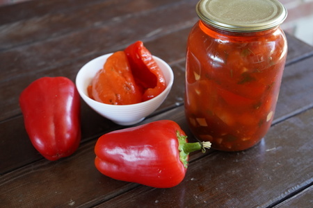 Фото к рецепту: Лечо из перца и помидор на зиму