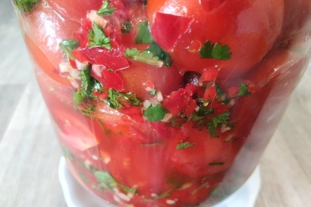 Фото к рецепту: Малосольные помидоры к шашлычку