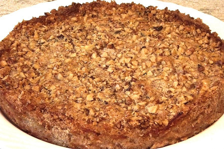 Фото к рецепту: Болгарский насыпной яблочный пирог