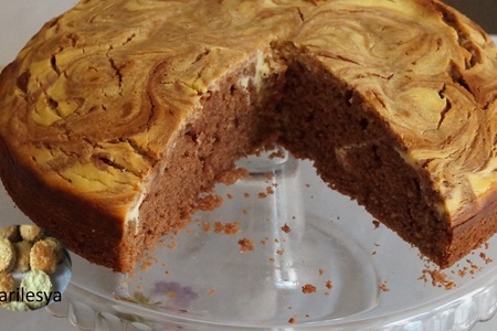 Фото к рецепту: Шоколадный пирог с творогом