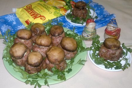 Фото к рецепту: "горячие грибочки" с майонезом "махеевъ" #махеевъ_чудеса_за_полчаса