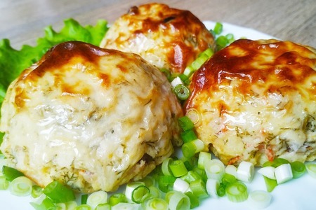 Фото к рецепту: Горячее блюдо из картофеля с начинкой