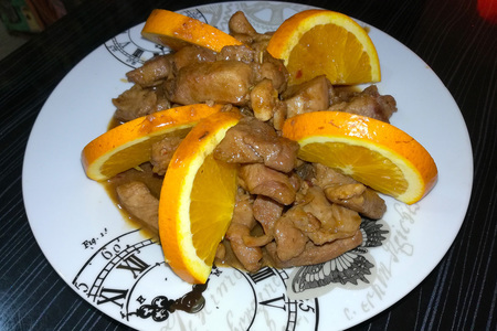 Фото к рецепту: Свинина в апельсиновом соусе