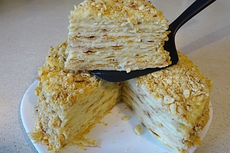 Фото к рецепту: Торт "наполеон" на сковороде