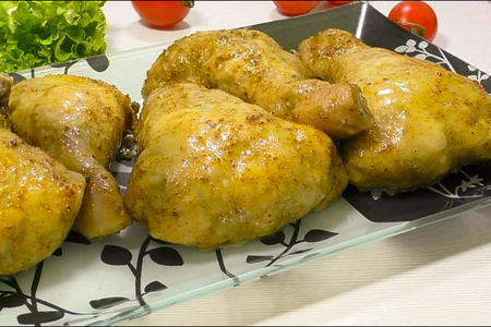 Фото к рецепту: Фаршированные куриные окорочка