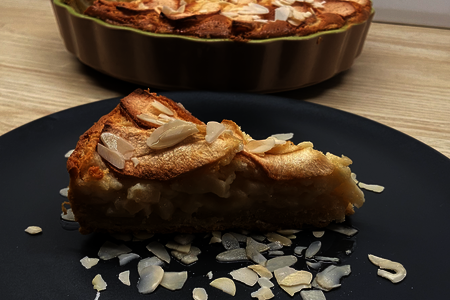 Фото к рецепту: Цветаевский яблочный пирог (вариация шарлотки с яблоками)
