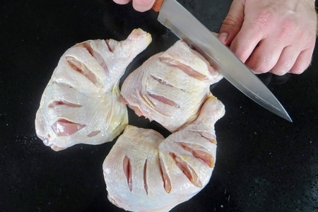Куриное мясом со вкусом шашлыка на сковороде
