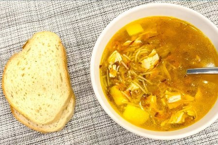 Вкусный рецепт простого куриного супа