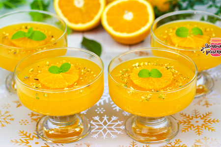 Фото к рецепту: Апельсиновое желе