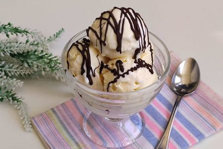 Фото к рецепту: Мороженое пломбир в домашних условиях
