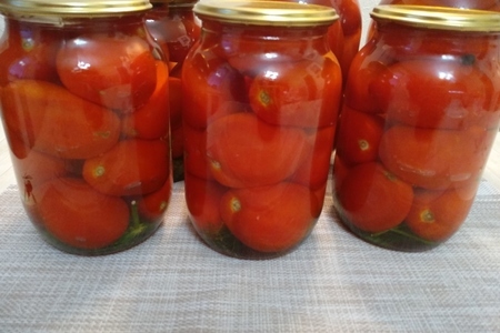 Фото к рецепту: Сладкие маринованные помидоры