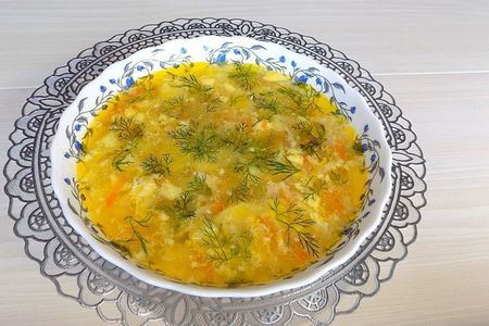 Фото к рецепту: Куриный суп с яйцом и вермишелью