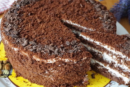 Фото к рецепту: Супер торт на кефире, чёрный принц