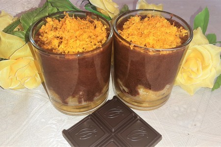 Фото к рецепту: Шоколадно-апельсиновый десерт