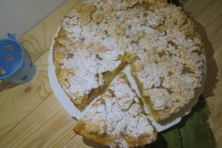 Фото к рецепту: Песочный яблочно-лимонный пирог