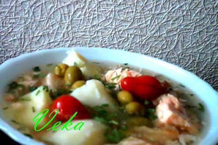 Суп рыбный с маринованными помидорками