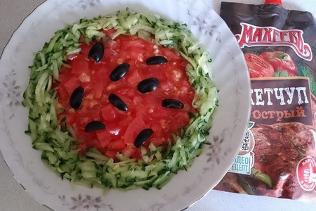 Салатик вкусняшка с кетчупом "махеевъ" #махеевъ