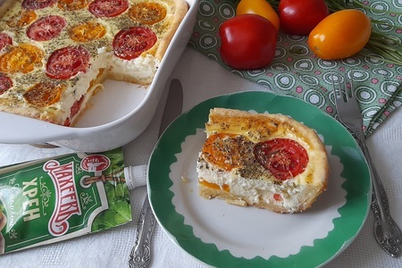 Пирог с сыром и помидорами "махеевъ"#махеевъ
