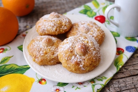 Постное апельсиновое печенье с бразильским орехом