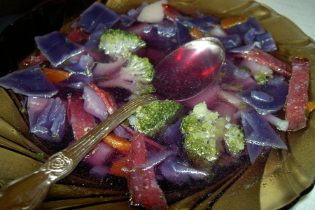 Фото к рецепту: Овощной суп с краснокачанной капустой