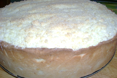 Фото к рецепту: Творожный пирог с маком и яблоками