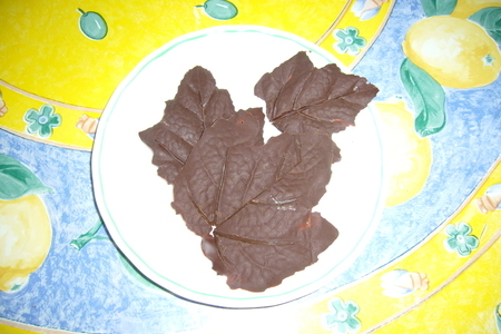 Фото к рецепту: Шоколадные листья
