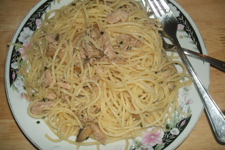 Спагети по итальянски с рыбой