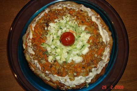 Фото к рецепту: Пирог из гречневых блинов