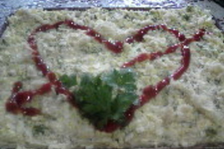 Фото к рецепту: Торт-салат "раненое сердце"