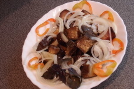 Фото к рецепту: Соленые баклажаны (квашеные)