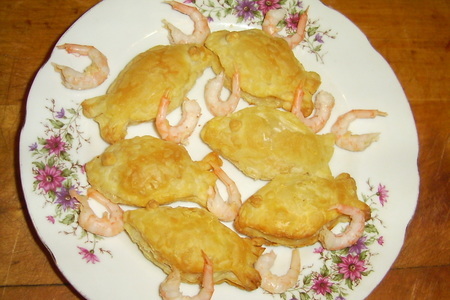 Фото к рецепту: "золотые рыбки" с креветками