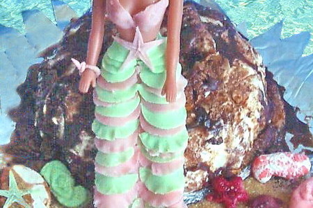 Фото к рецепту: Торт " русалка на скале" - 1 часть