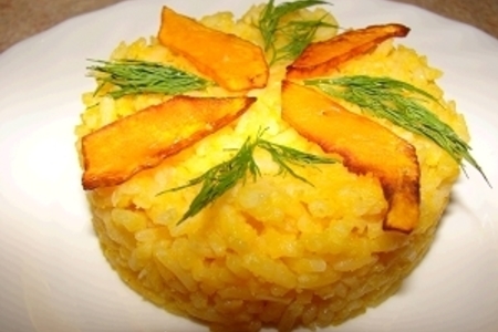 Фото к рецепту: Тыквенный рис