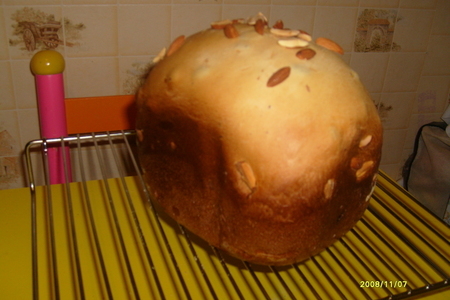 Фото к рецепту: Сдобный пирог с изюмом(для хлебопечки)