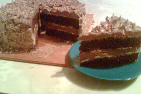 Фото к рецепту: Торт "нетрюфельный", но шоколадный :)