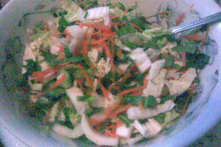 Фото к рецепту: Постный салат со щавелем