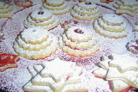 Фото к рецепту: Рождественское печенье "пирамидка"-plätzchen "spitzbuben"