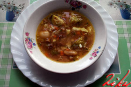 Фото к рецепту: Суп из баранины с брюссельской капустой