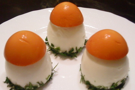 Фото к рецепту: Яйца фаршированные(грибы боровички)