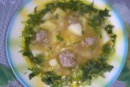 Фото к рецепту: Суп с фрикадельками и кабачками