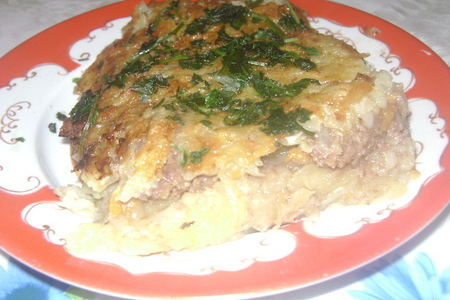 Фото к рецепту: Пирог из картофеля с начинкой