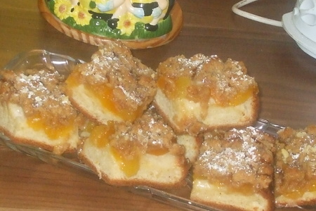 Фото к рецепту: Немецкий абрикосовый пирог