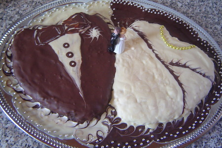 Фото к рецепту: Торт "шоколадно-влюблённый"