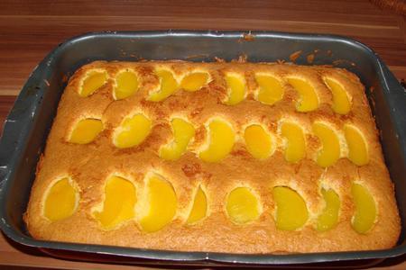 Фото к рецепту: Пирог с персиками (blechkuchen mit pfirsichen)