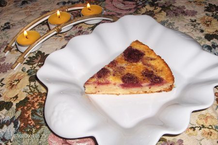 Фото к рецепту: Творожно-клубничный пирог