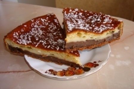 Фото к рецепту: Творожный пирог "дуплет"